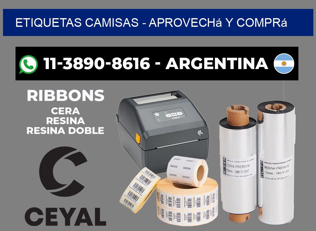 Etiquetas Camisas - Aprovechá y comprá