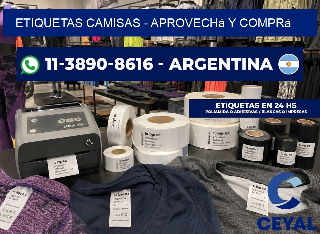 Etiquetas Camisas – Aprovechá y comprá