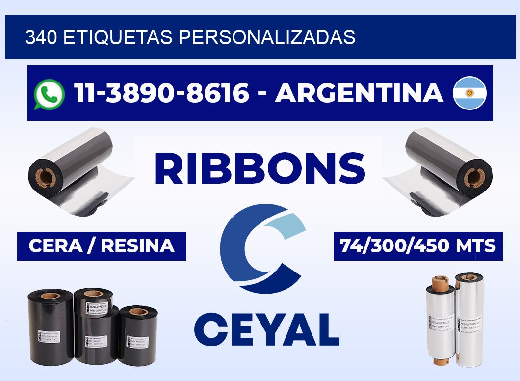 340 ETIQUETAS PERSONALIZADAS