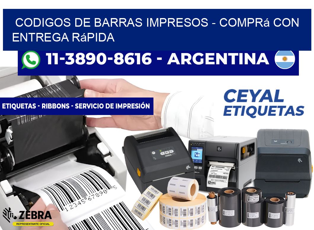 CODIGOS DE BARRAS IMPRESOS - Comprá con entrega rápida