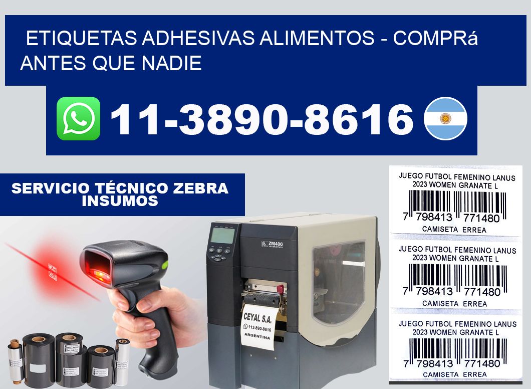 ETIQUETAS ADHESIVAS ALIMENTOS - Comprá antes que nadie