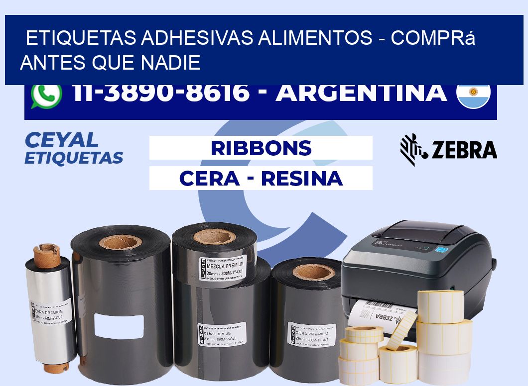 ETIQUETAS ADHESIVAS ALIMENTOS - Comprá antes que nadie