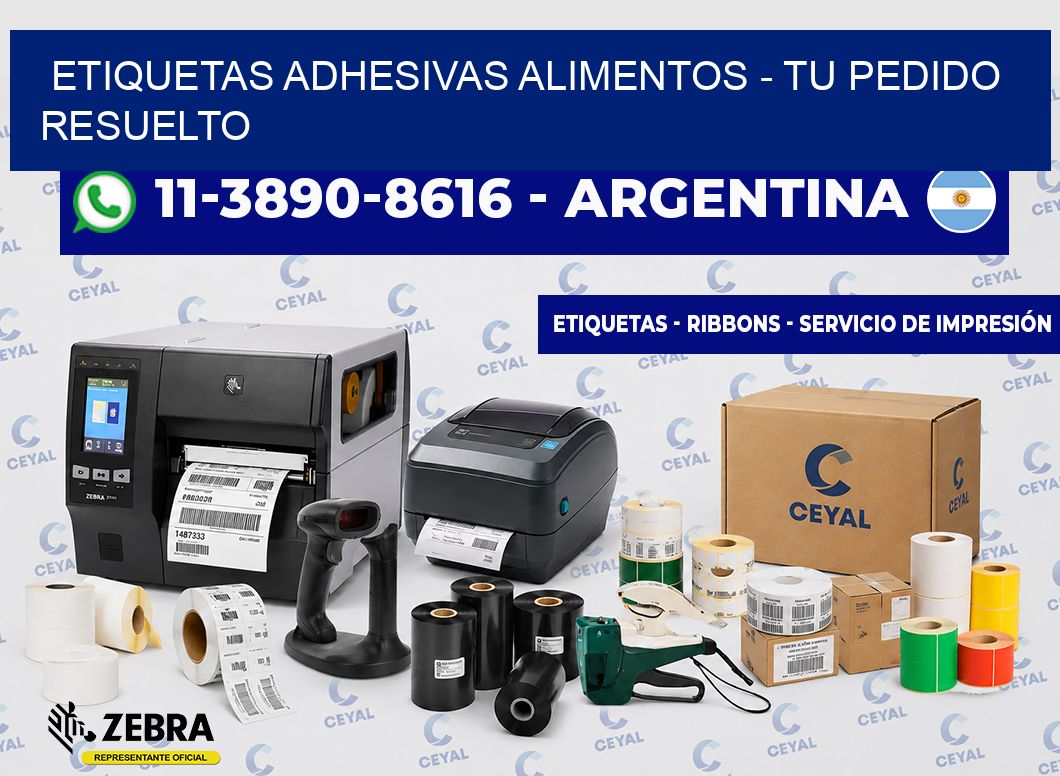 ETIQUETAS ADHESIVAS ALIMENTOS - Tu pedido resuelto