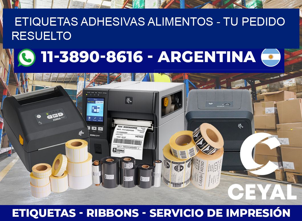 ETIQUETAS ADHESIVAS ALIMENTOS – Tu pedido resuelto