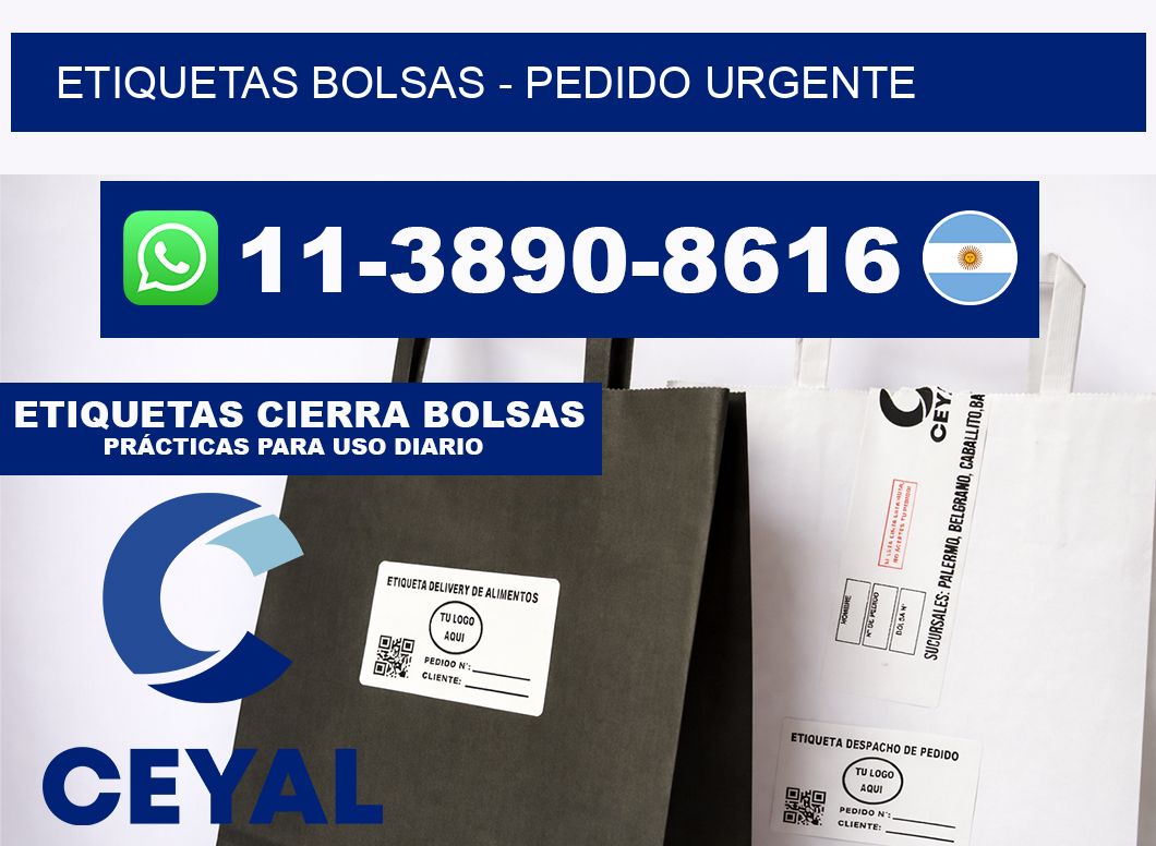 ETIQUETAS BOLSAS - Pedido urgente