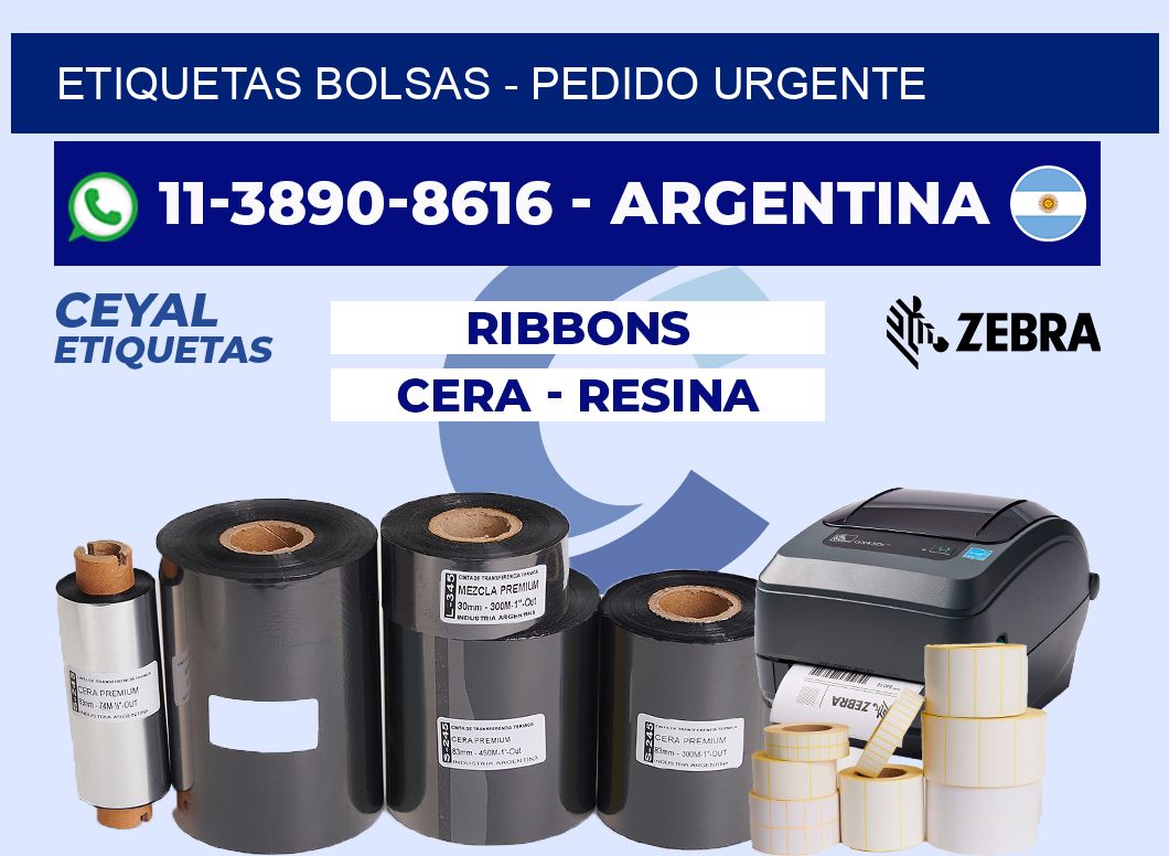 ETIQUETAS BOLSAS - Pedido urgente