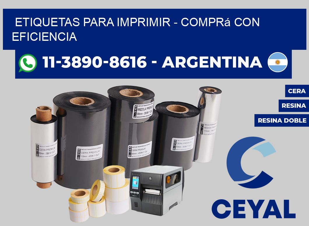 ETIQUETAS PARA IMPRIMIR - Comprá con eficiencia