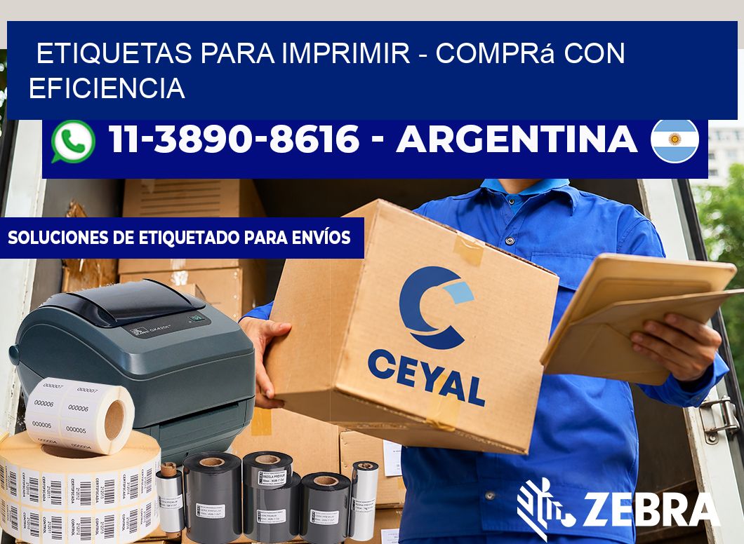 ETIQUETAS PARA IMPRIMIR – Comprá con eficiencia