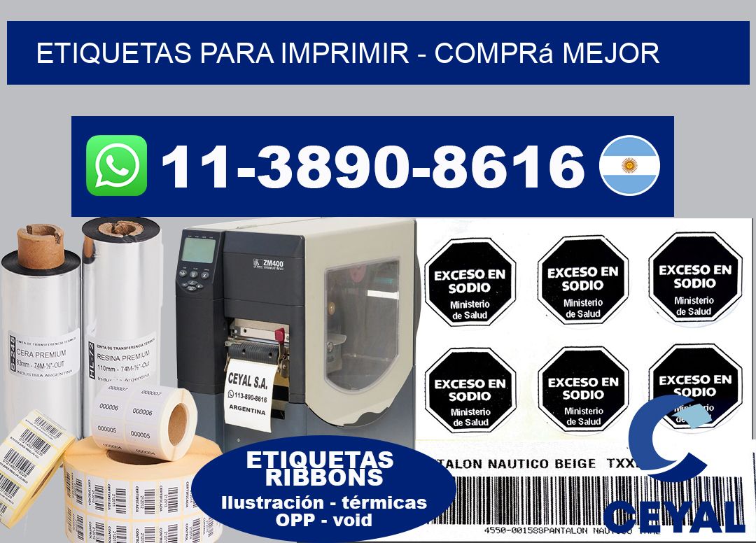 ETIQUETAS PARA IMPRIMIR - Comprá mejor