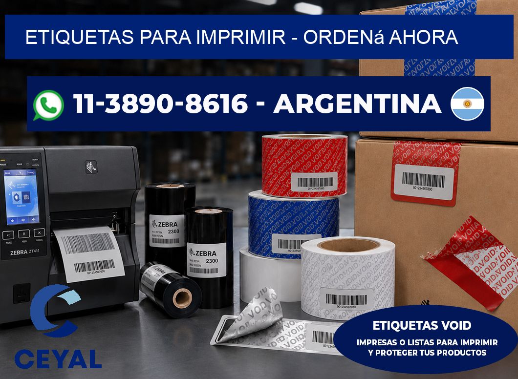 ETIQUETAS PARA IMPRIMIR – Ordená ahora