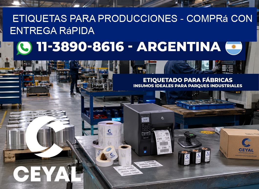 ETIQUETAS PARA PRODUCCIONES - Comprá con entrega rápida