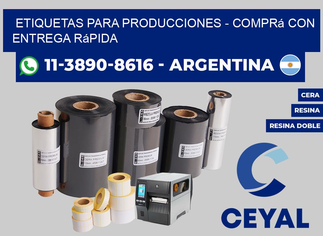 ETIQUETAS PARA PRODUCCIONES - Comprá con entrega rápida