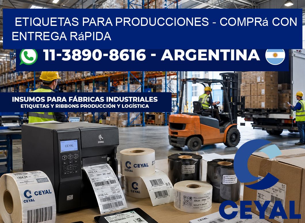 ETIQUETAS PARA PRODUCCIONES – Comprá con entrega rápida
