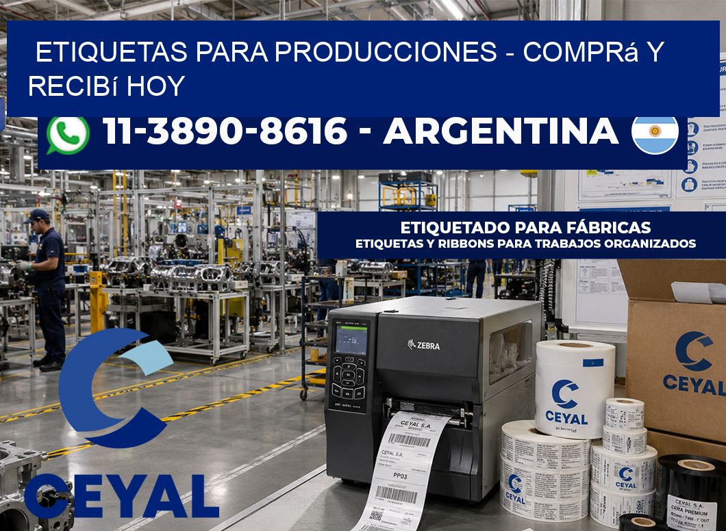 ETIQUETAS PARA PRODUCCIONES – Comprá y recibí hoy