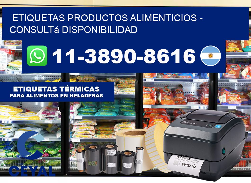 ETIQUETAS PRODUCTOS ALIMENTICIOS – Consultá disponibilidad