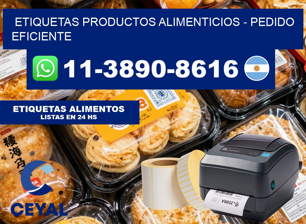 ETIQUETAS PRODUCTOS ALIMENTICIOS – Pedido eficiente