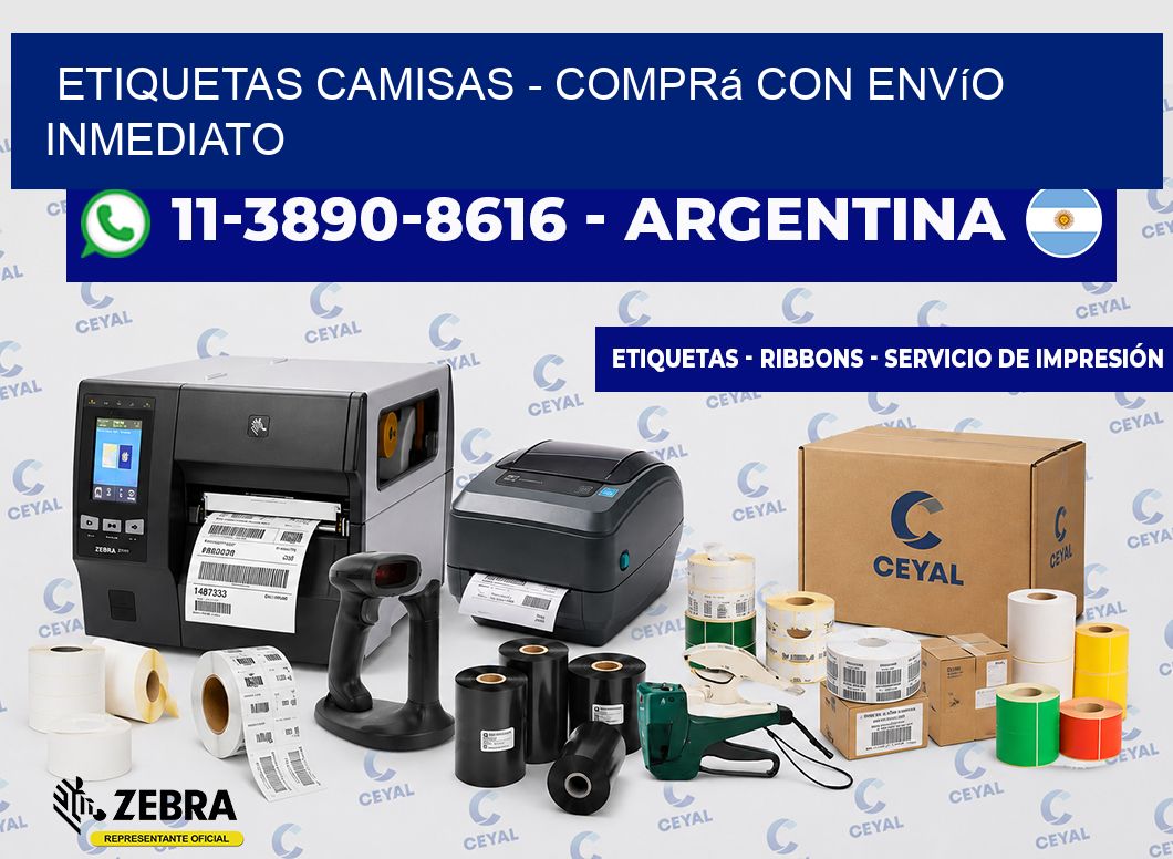 Etiquetas Camisas - Comprá con envío inmediato