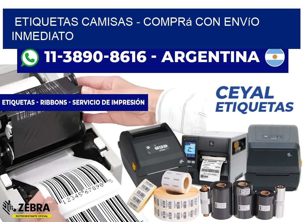 Etiquetas Camisas - Comprá con envío inmediato