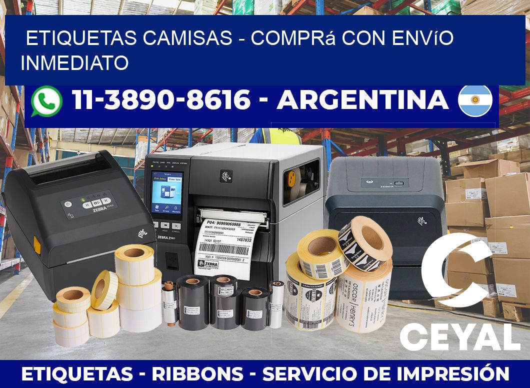 Etiquetas Camisas – Comprá con envío inmediato