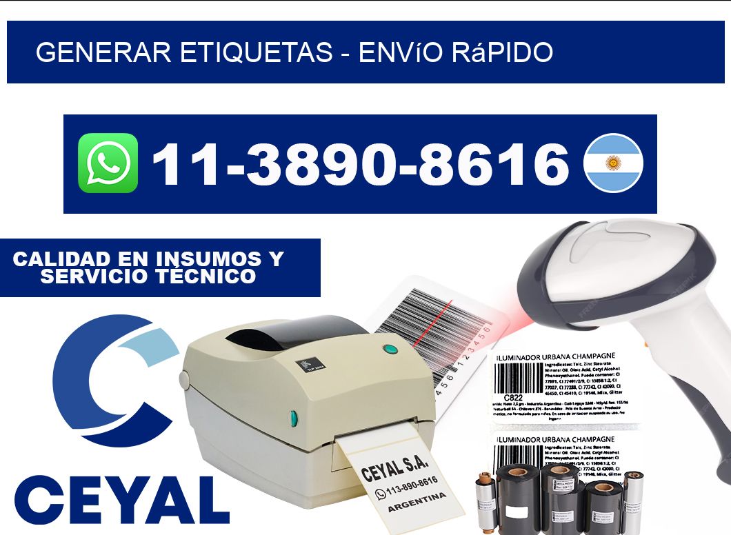 GENERAR ETIQUETAS - Envío rápido