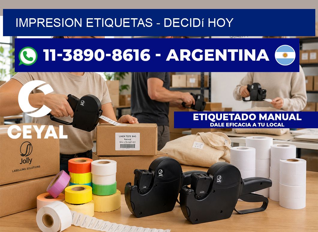 IMPRESION ETIQUETAS - Decidí hoy