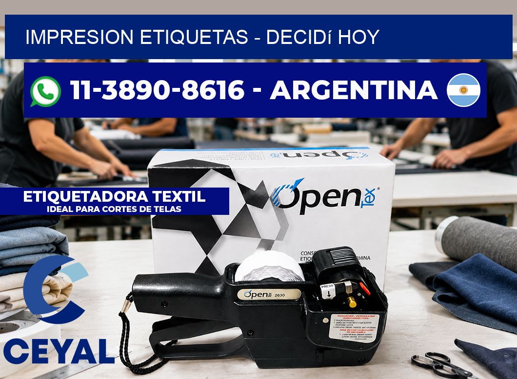 IMPRESION ETIQUETAS - Decidí hoy