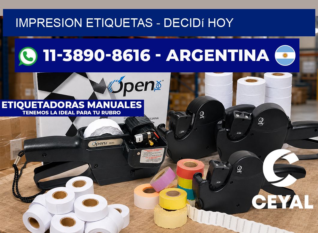 IMPRESION ETIQUETAS - Decidí hoy