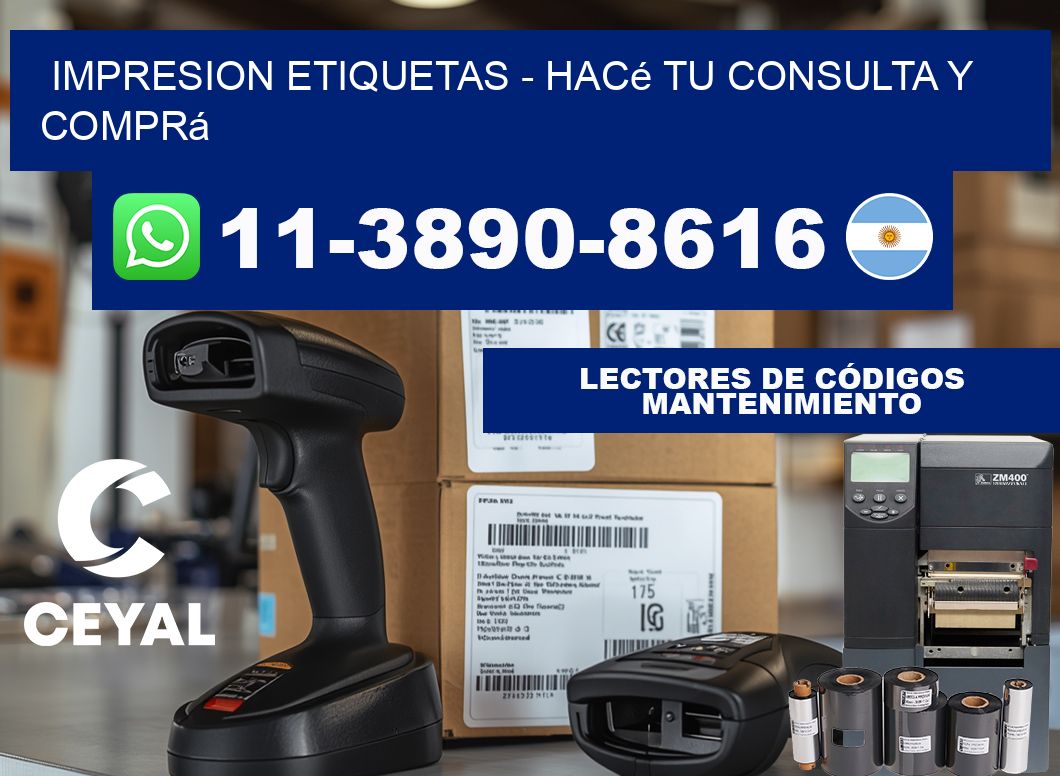 IMPRESION ETIQUETAS - Hacé tu consulta y comprá
