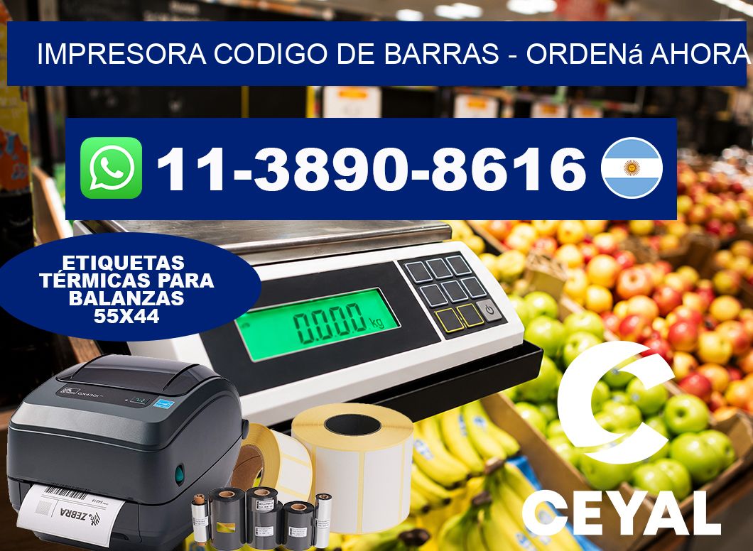 IMPRESORA CODIGO DE BARRAS - Ordená ahora