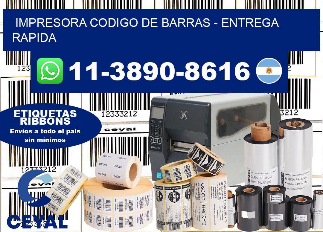 IMPRESORA CODIGO DE BARRAS - entrega rapida
