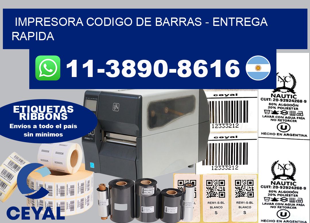 IMPRESORA CODIGO DE BARRAS - entrega rapida