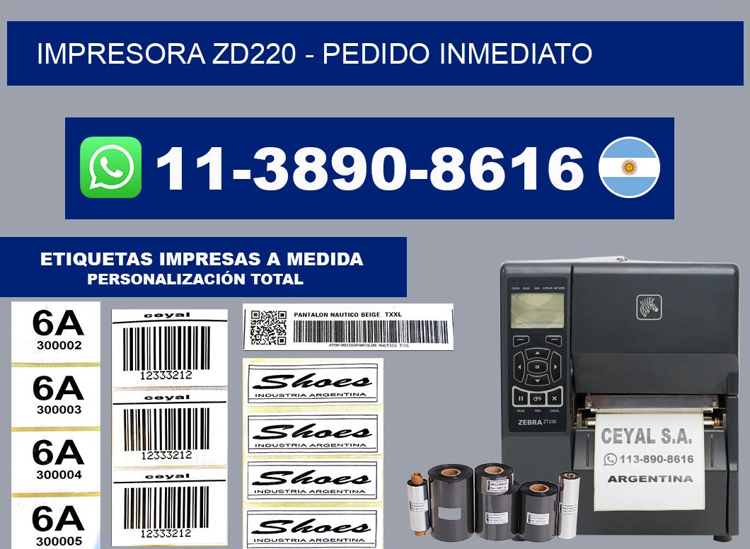 IMPRESORA ZD220 - Pedido inmediato