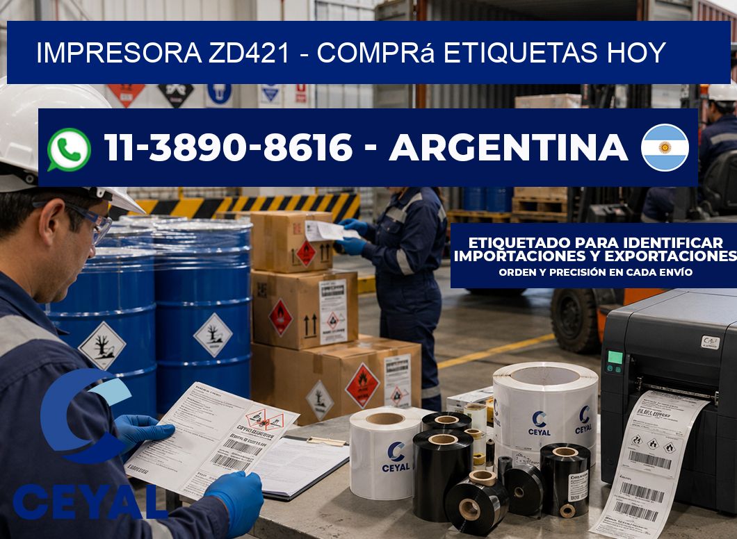 IMPRESORA ZD421 – Comprá etiquetas hoy