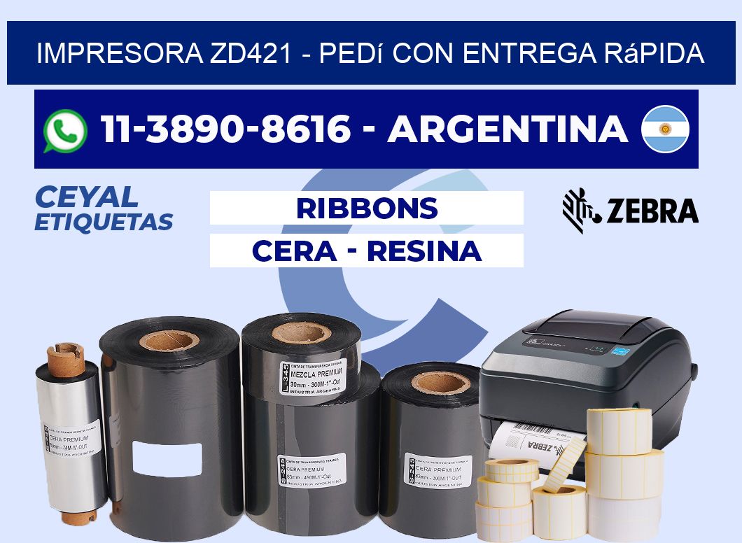 IMPRESORA ZD421 - Pedí con entrega rápida
