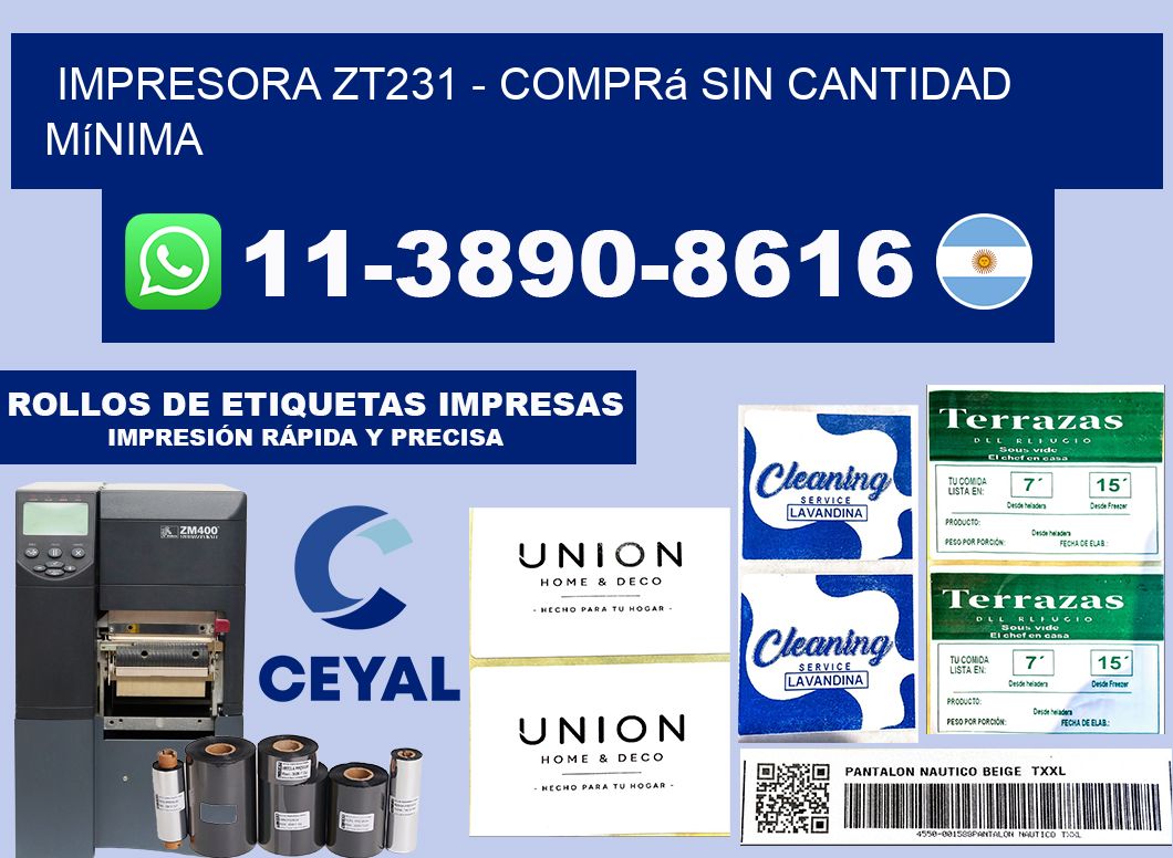 IMPRESORA ZT231 - Comprá sin cantidad mínima
