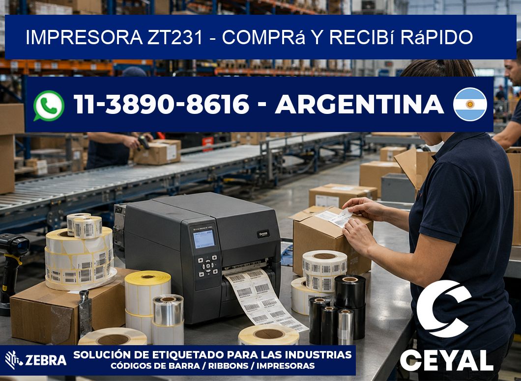 IMPRESORA ZT231 – Comprá y recibí rápido