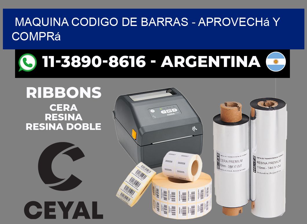 MAQUINA CODIGO DE BARRAS - Aprovechá y comprá