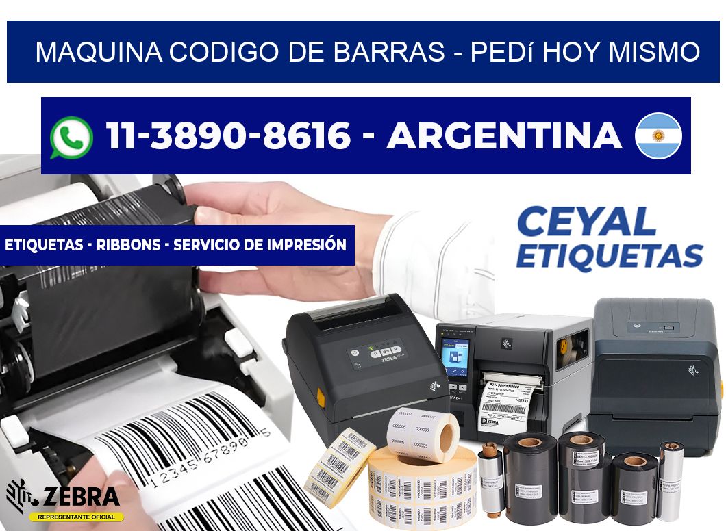 MAQUINA CODIGO DE BARRAS - Pedí hoy mismo