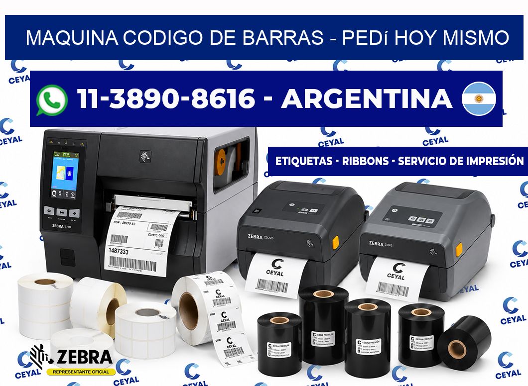 MAQUINA CODIGO DE BARRAS - Pedí hoy mismo