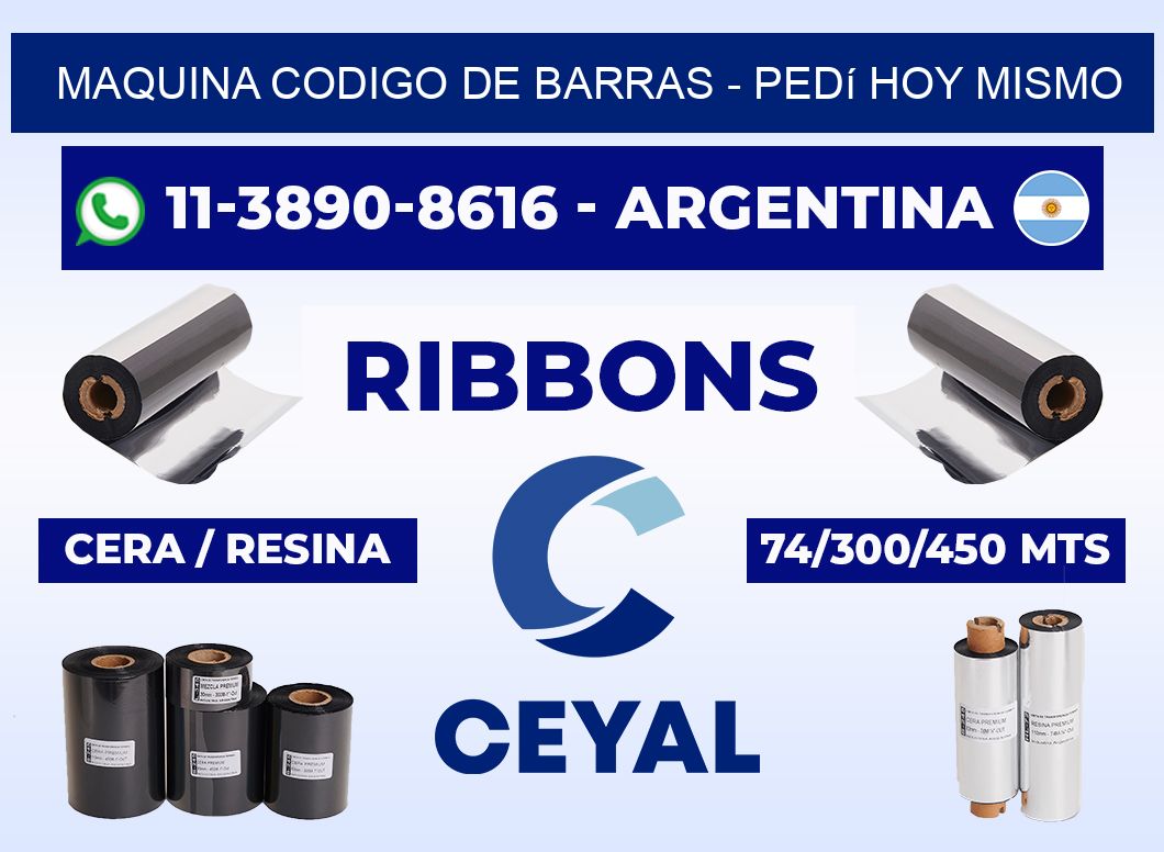 MAQUINA CODIGO DE BARRAS - Pedí hoy mismo