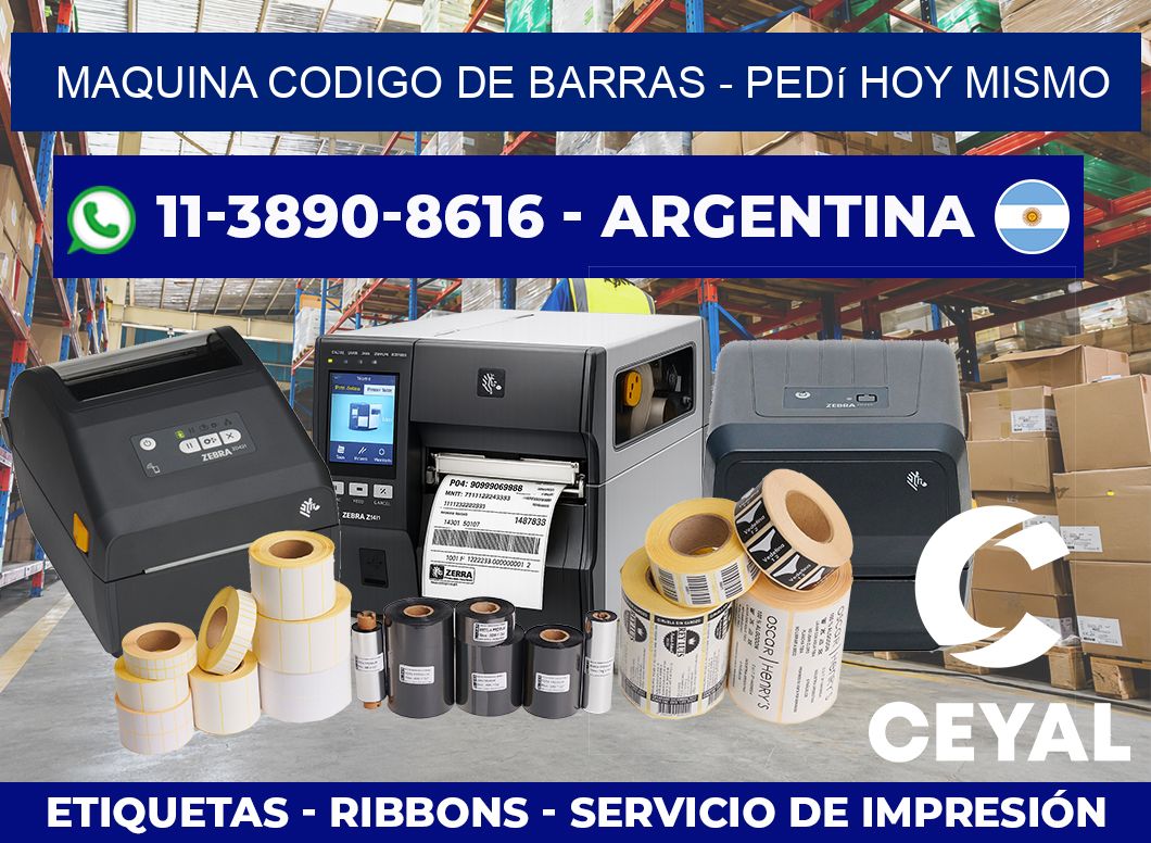 MAQUINA CODIGO DE BARRAS – Pedí hoy mismo