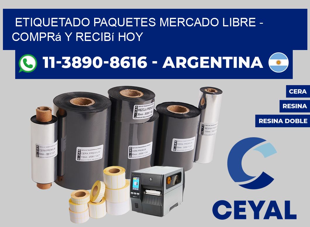 etiquetado paquetes mercado libre - Comprá y recibí hoy
