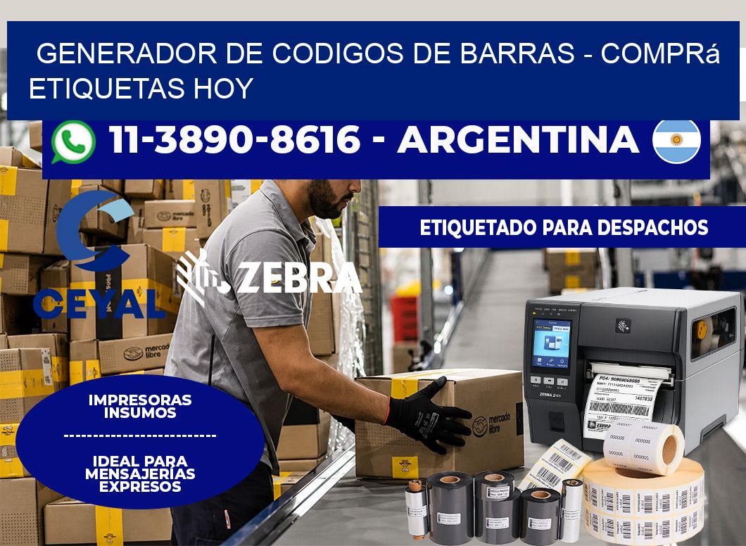 generador de codigos de barras - Comprá etiquetas hoy