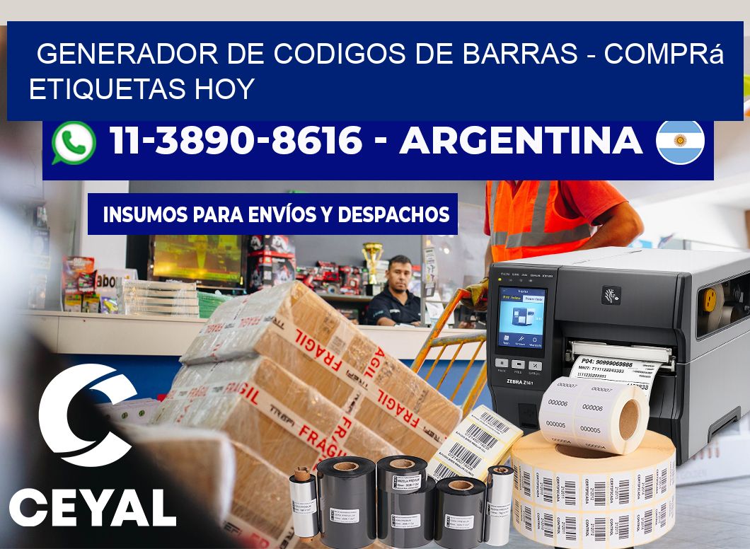 generador de codigos de barras - Comprá etiquetas hoy