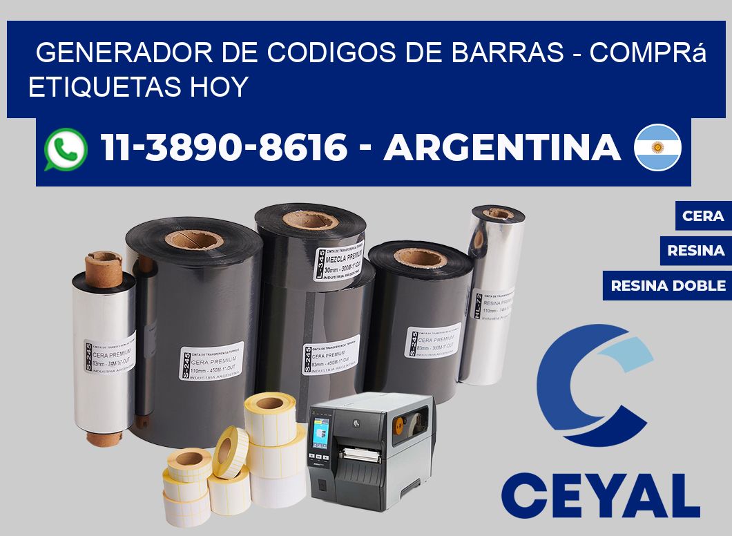 generador de codigos de barras - Comprá etiquetas hoy