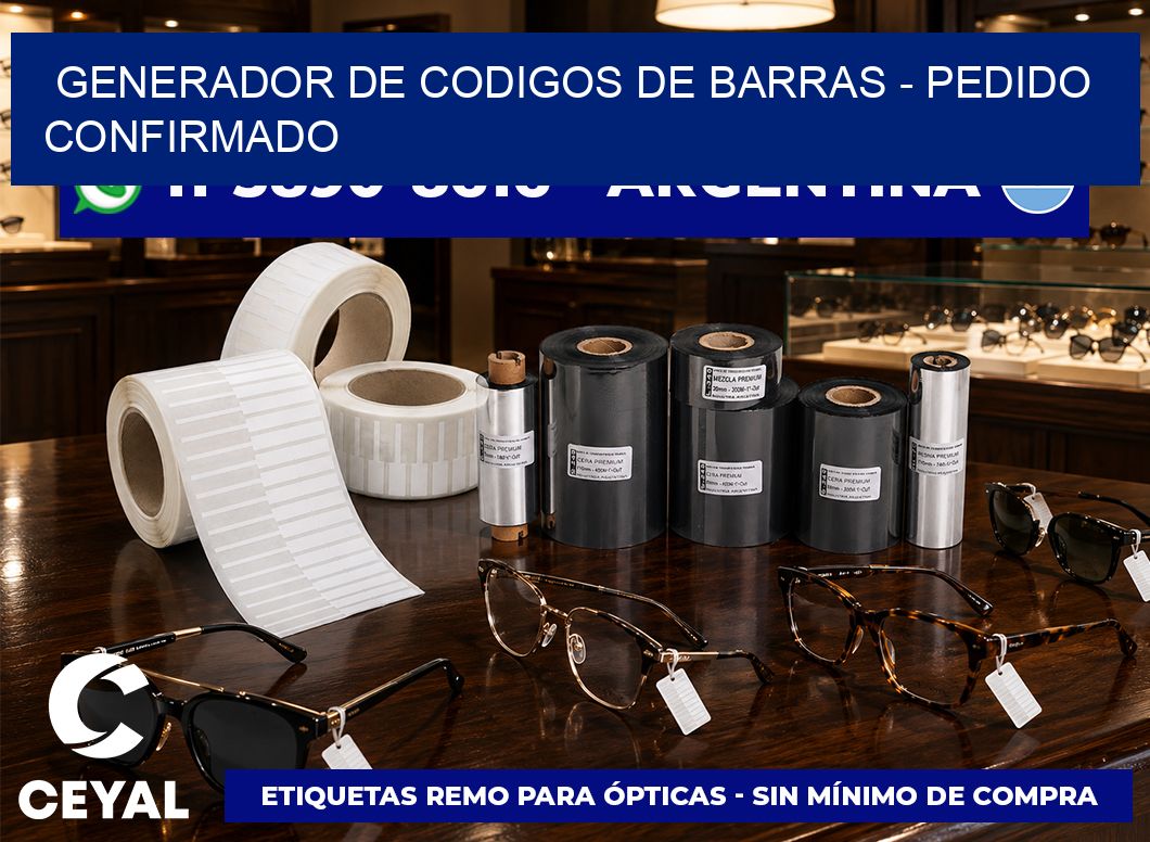 generador de codigos de barras - Pedido confirmado