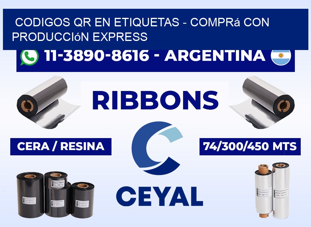 CODIGOS QR EN ETIQUETAS - Comprá con producción express
