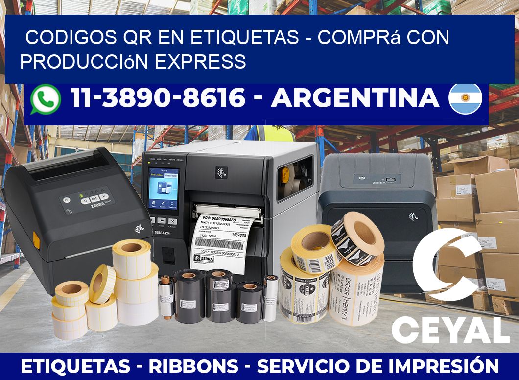 CODIGOS QR EN ETIQUETAS – Comprá con producción express
