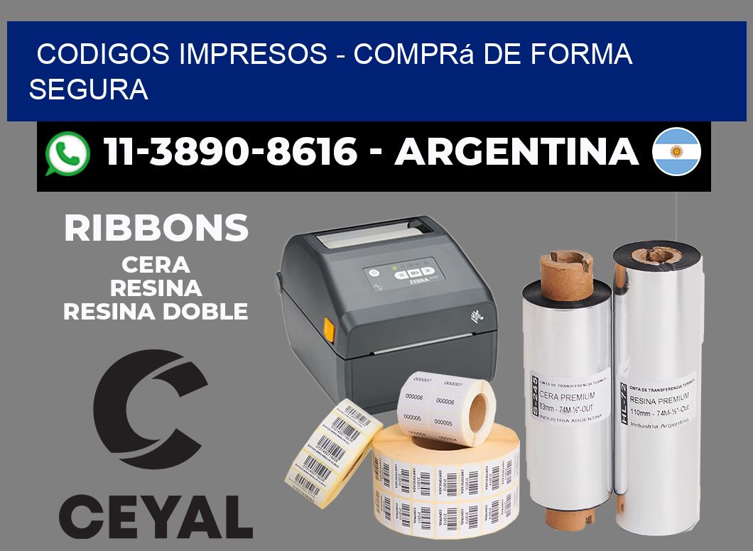 Codigos impresos - Comprá de forma segura