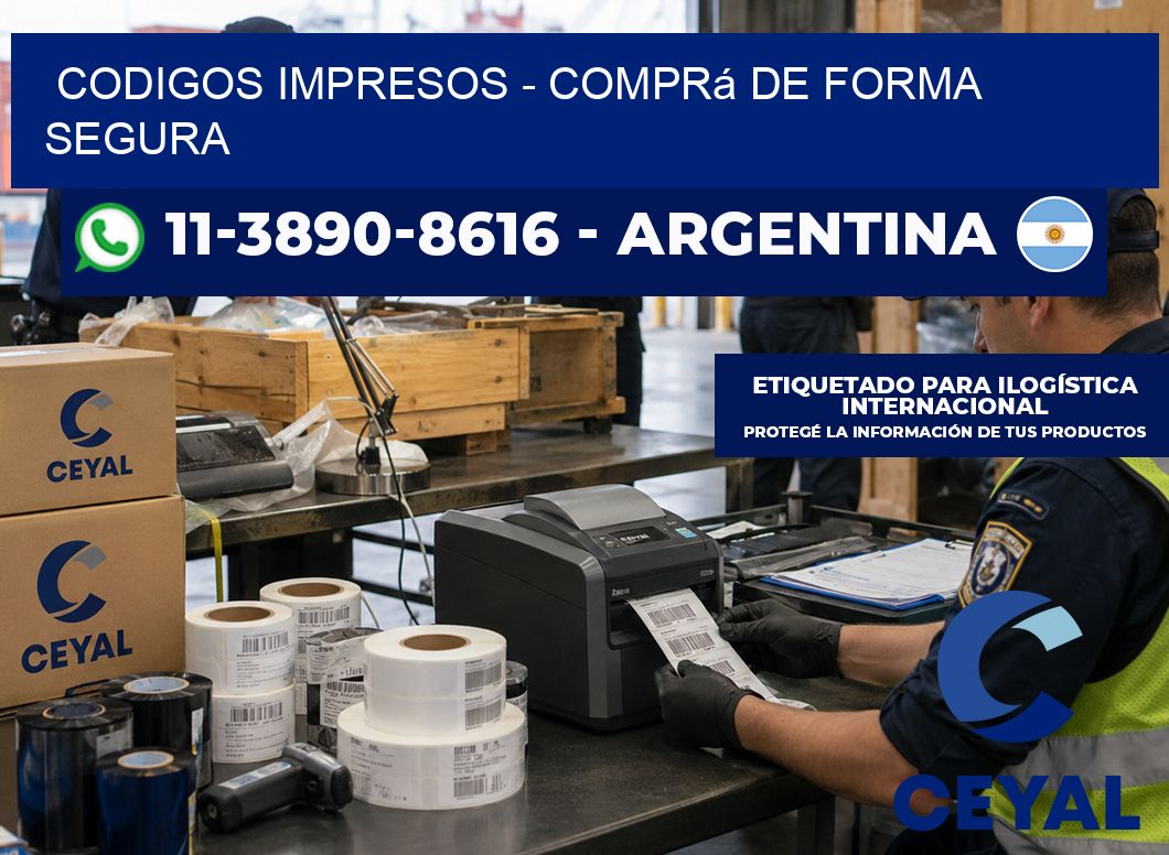 Codigos impresos – Comprá de forma segura
